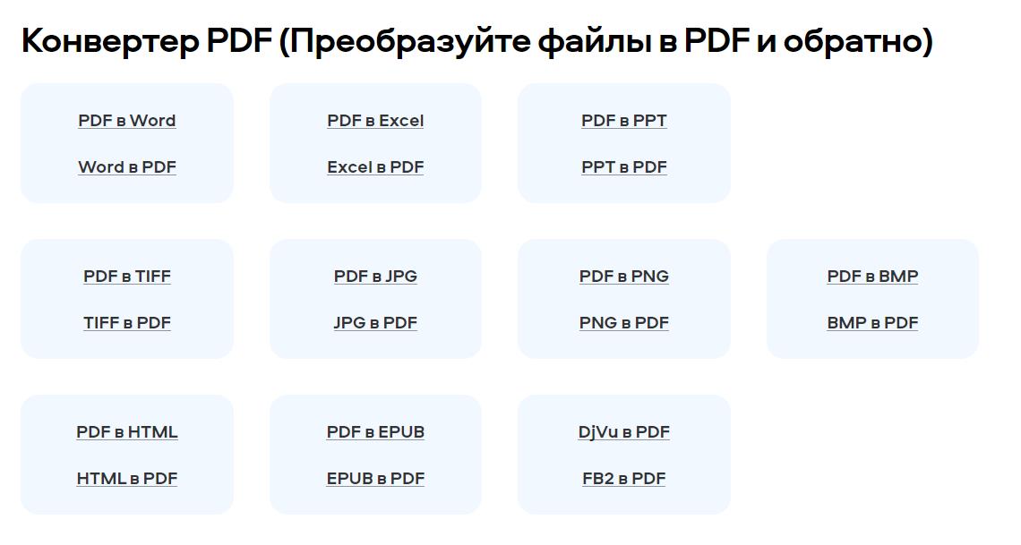 Окно конвертера в редакторе PDFChef